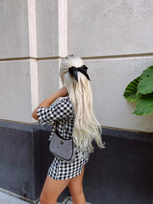 Bow & Pearl Set// Black